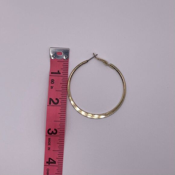 Saks Fifth Avenue Women's Gold Tone Sleek Hoop Earrings - Picture 6 of 11